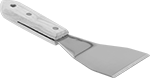 Image of Product. Front orientation. Putty Knives. Corrosion-Resistant Stainless Steel Blade Putty Knives, Beveled Edge, Bent Blade.