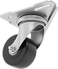 Corner-Mount Casters with Phenolic Wheels