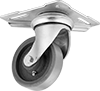 Corner-Mount Casters with Polyurethane Wheels