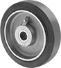 Image of Product. Front orientation. Wheels. Oil-Resistant Rubber Wheels , Neoprene, Tread-on-Core Wheel, Solid Wheel Core.