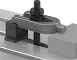 Image of ProductInUse. Front orientation. Fixture Clamps. Fingertip Setup Clamps.