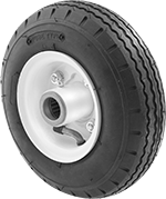 Image of Product. Wheel with Bearing. Front orientation. Solid Wheel Core. Steel-Hub Pneumatic Wheels .