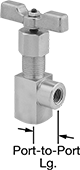 Image of Product. Style E. Front orientation. Contains Annotated. Style E. High-Pressure Threaded Precision Flow-Adjustment Valves.