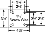 Image of Specification. Front orientation. Contains Annotated. Mounting Plate Style 1 . Corrosion-Resistant Casters with Polyurethane Wheels.