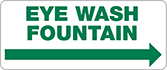 Image of Product. Front orientation. Signs. First-Aid Signs, Eye Wash Fountain with Arrow (Right) (English).