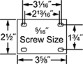Image of Specification. Front orientation. Contains Annotated. Mounting Plate Style 1 . Mighty-Lite Casters with Rubber Wheels.