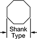 Image of Attribute. Front orientation. Contains Annotated. 7/16" Octagonal-Shank Chisel Bits for Quick-Change Chiseling Hammers.