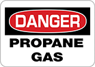 Image of Product. Front orientation. Signs. Hazardous Material Signs, Danger—Propane Gas (English).