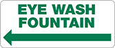 Image of Product. Front orientation. Signs. First-Aid Signs, Eye Wash Fountain with Arrow (Left) (English).