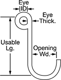Image of Attribute. Front orientation. Contains Annotated. Eye, For Lifting, Narrow Body.