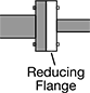 Image of ProductInUse. Reducing Flange. Side1 orientation. Contains Annotated. Pipe and Fittings. Low-Pressure Iron and Steel Threaded Pipe Flanges, Forged Reducing Flanges, Flanged Fitting Connection, Threaded Fitting Connection, Female, Raised Surface.