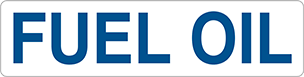 Image of Product. Front orientation. Signs. Liquid and Gas Storage Signs, Fuel Oil (English).