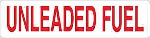 Image of Product. Front orientation. Signs. Liquid and Gas Storage Signs, Unleaded Fuel (English).