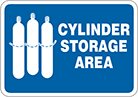 Image of Product. Front orientation. Signs. Liquid and Gas Storage Signs, Cylinder Storage Area (English).