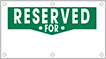 Image of Product. Front orientation. Signs. Parking Signs, Reserved For Blank (English)—White Message.