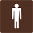 Image of Product. Front orientation. Signs. Restroom Signs, Men Symbol.
