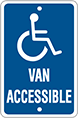 Image of Product. Front orientation. Signs. Accessible Parking Signs, Van Accessible with Accessible Symbol (English).