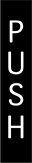 Image of Product. Front orientation. Signs. Engraved Security and Admittance Signs, Push (English)—Black with White Message.