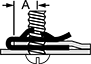 Image of Attribute. Front orientation. Contains Annotated. Low-Profile Strong-Grip Clip-On Nuts.