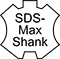Image of Specification. Front orientation. SDS Max Shank. SDS Max-Shank Chisel Bits for Rotary Hammers.