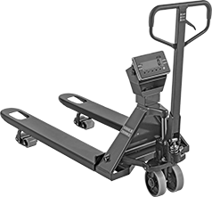 Image of Product. Front orientation. Scales. Weighing and Counting Pallet Truck Scales, Pounds, Kilograms, Ounces, Newtons.