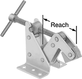 Image of Product. Front orientation. Contains Annotated. C-Clamps. Bench-Mount No-Twist C-Clamps.
