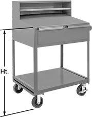 Image of Product. Front orientation. Contains Annotated. Desks. Heavy Duty Stand-Up-Height Desks, Style F.
