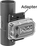 Image of ProductInUse. Shown with 90° Display
Adapter Kit. Front orientation. Flowmeters. Socket-Connect Flowmeter/Totalizers.
