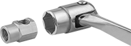 Image of ProductInUse. NPTF Female. Front orientation. Pipe and Fittings. Easy-Install High-Pressure Brass and Bronze Threaded Pipe Fittings, 90° Elbow Connectors with External Hex Drive , Female, Threaded Fitting Connection, Hex Body.