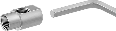 Image of ProductInUse. NPTF Female. Front orientation. Easy-Install High-Pressure Brass Pipe Fitting, 90 Degree Connector with Hex Drive, 1/8 NPTF Female.