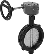 Image of Product. Front orientation. Flow-Adjustment Valves. Flanged Flow-Adjustment Valves, Wafer Valves with Wheel Handle.