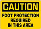 Image of Product. Front orientation. Signs. Personal Protective Equipment Signs, Caution—Foot Protection Required In This Area (English).