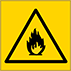 Image of Product. Front orientation. Labels. Hazardous Material Symbols , Flame Symbol.
