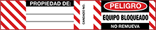 Image of Product. Front orientation. Labels. Lockout Labels for Padlocks , Peligro—Equipo Bloqueado.
