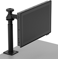 Image of ProductInUse. Front orientation. Monitor Mounts. Benchtop Monitor Mounts.