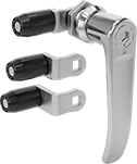Image of Product. Front orientation. Cam Locks and Latches. L-Handle Hex-Drive Roller-Cam Locks.