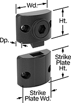 Image of Product. Front orientation. Push-to-Close Latches. Hex-Drive Snap Locking Latches.