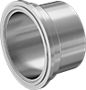 High-Polish Metal Quick-Clamp Sanitary Tube Fittings