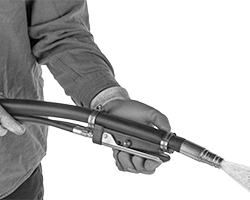 Image of ProductInUse. Front orientation. Abrasive Blaster Safety Switches.