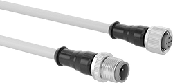 Image of Product. M12 Plug × Socket. Front orientation. Metric Circular Cords. M12 Cords, M12 Plug × Socket.