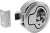 Recessed Ring-Handle Keyed Push-to-Close Locks