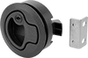 Recessed Ring-Handle Keyed Push-to-Close Locking Latches