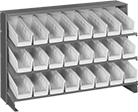 Image of Product. Front orientation. Bin Racks. Tabletop Gravity-Flow Bin-Box Racks.