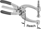Image of Product. Front orientation. Contains Annotated. Toggle Clamps. Pliers-Style Toggle Clamps, Style F.