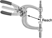 Image of Product. Front orientation. Contains Annotated. Toggle Clamps. Pliers-Style Toggle Clamps, Style G.