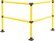 Image of Product. Front orientation. Safety Rails. Safety Railings, Powder-Coated Steel, Corner Rail, Railings.