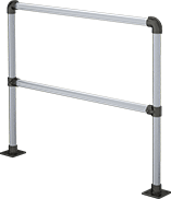 Image of Product. Front orientation. Safety Rails. Safety Railings, Aluminum, Straight Rail, Railings.