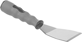Image of Product. Front orientation. Putty Knives. Long-Reach Steel Blade Putty Knives, Beveled Edge, Bent Blade.