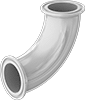 Plastic Quick-Clamp Sanitary Fittings for Stainless Steel Tubing