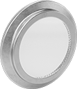 Image of Product. Front orientation. Sights. Sights for Quick-Clamp Sanitary Tube Fittings, 304 Stainless Steel with Plastic Window.